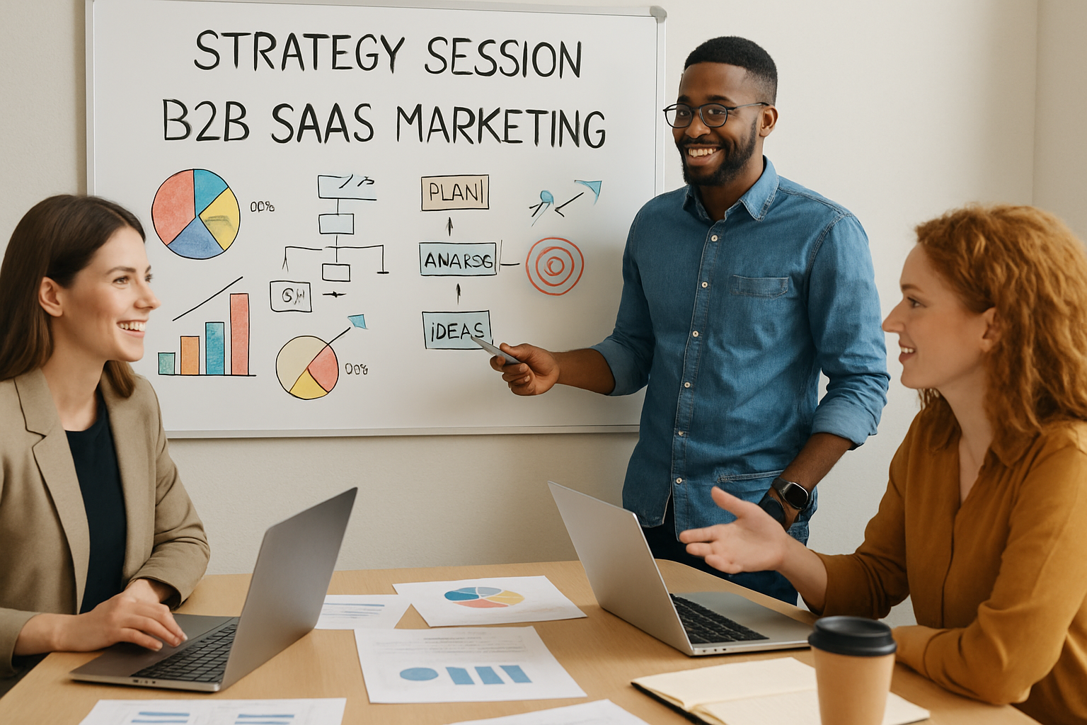 Strategy session for B2B SaaS marketing